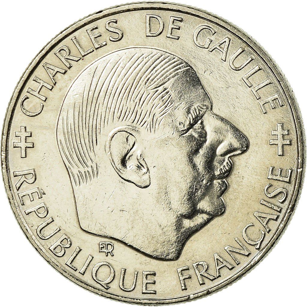 French Coin 1 Franc | Charles de Gaulle | KM963 | France | 1988