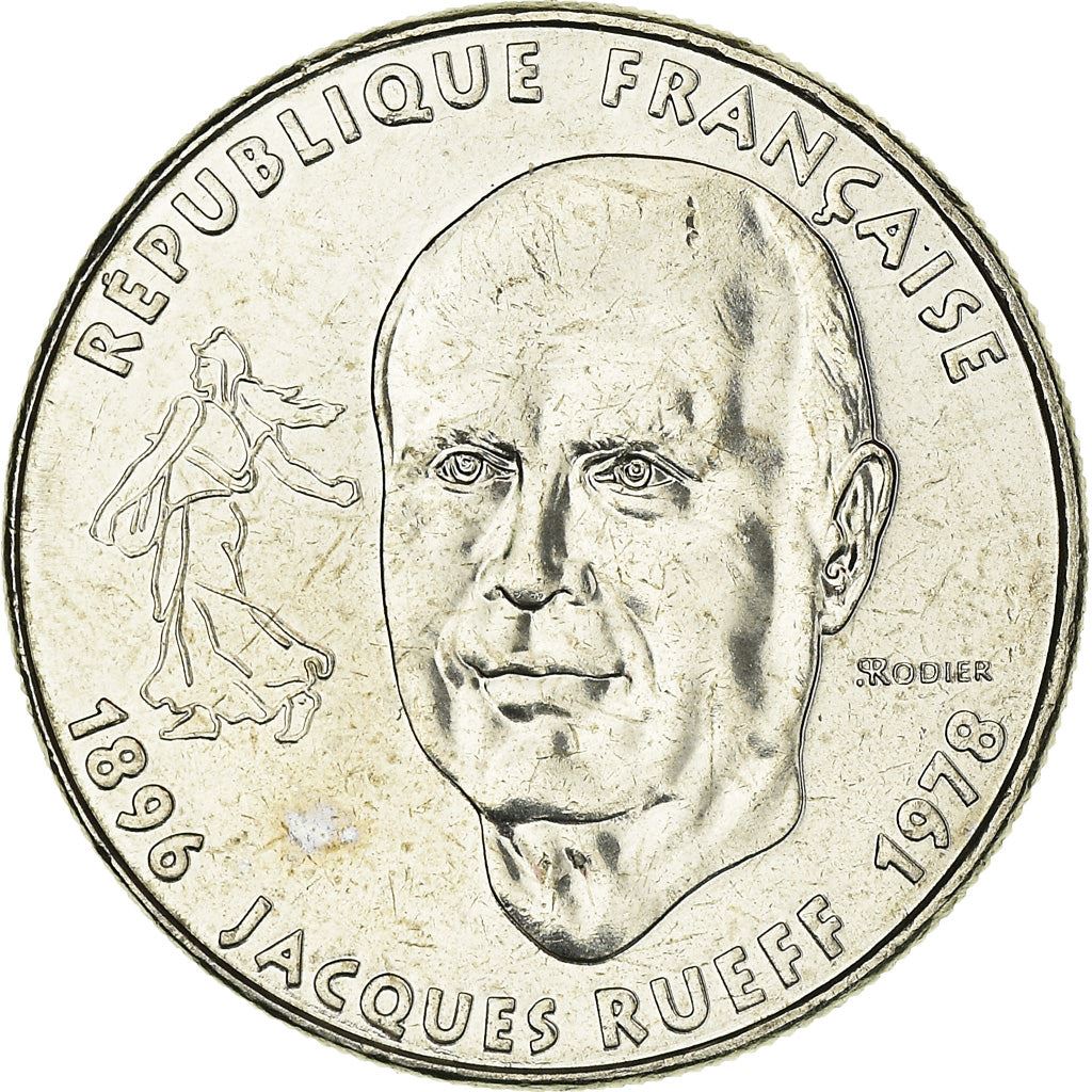 French Coin 1 Franc Jacques Rueff | KM1160 | France | 1996