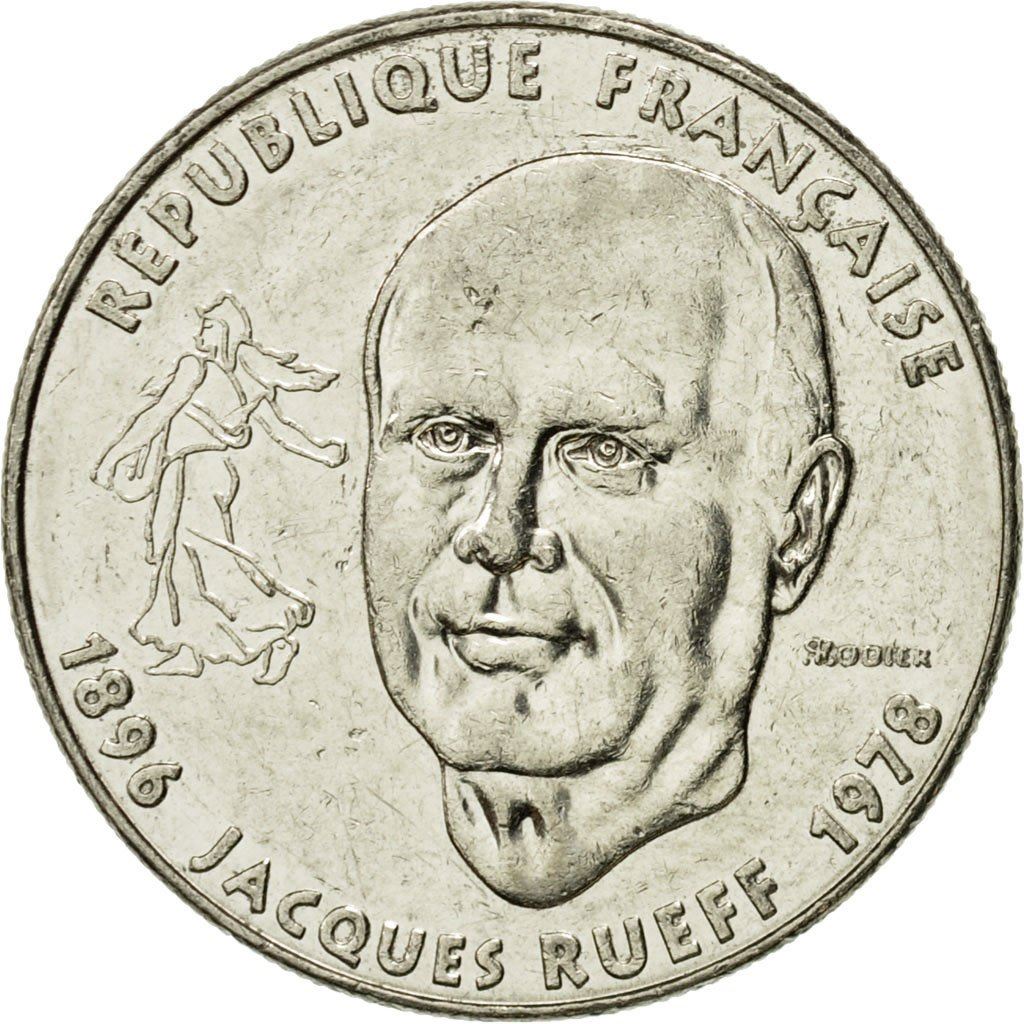 French Coin 1 Franc Jacques Rueff | KM1160 | France | 1996