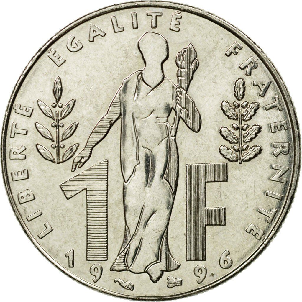 French Coin 1 Franc Jacques Rueff | KM1160 | France | 1996