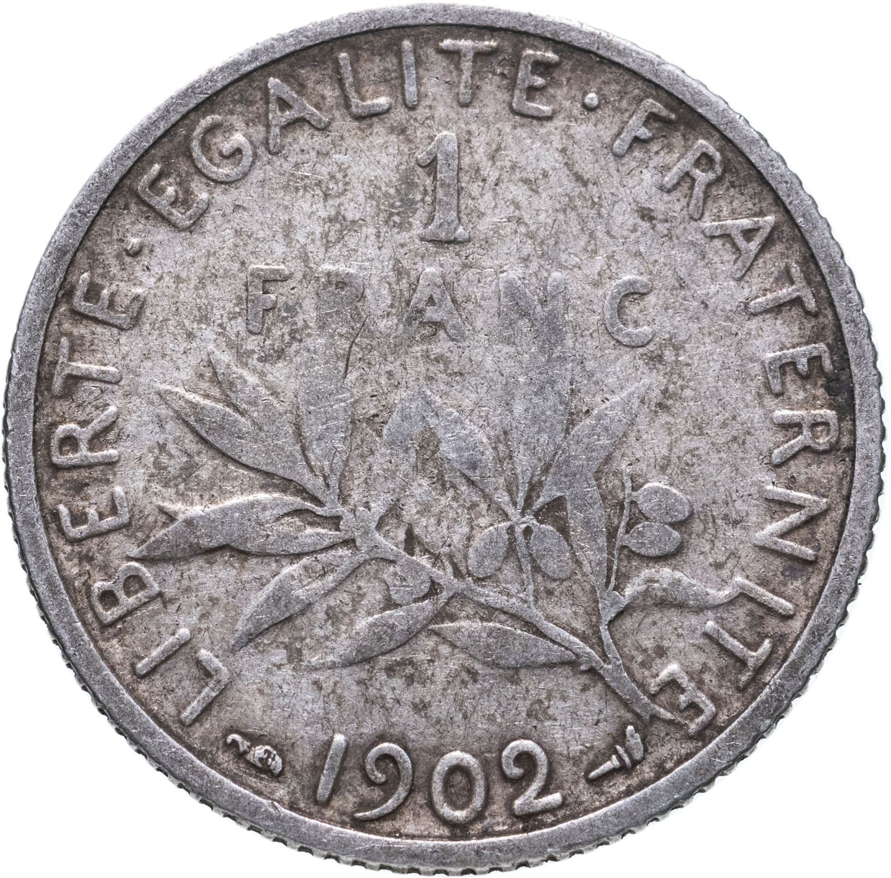 French Coin 1 Franc | KM844 | France | 1898 - 1920