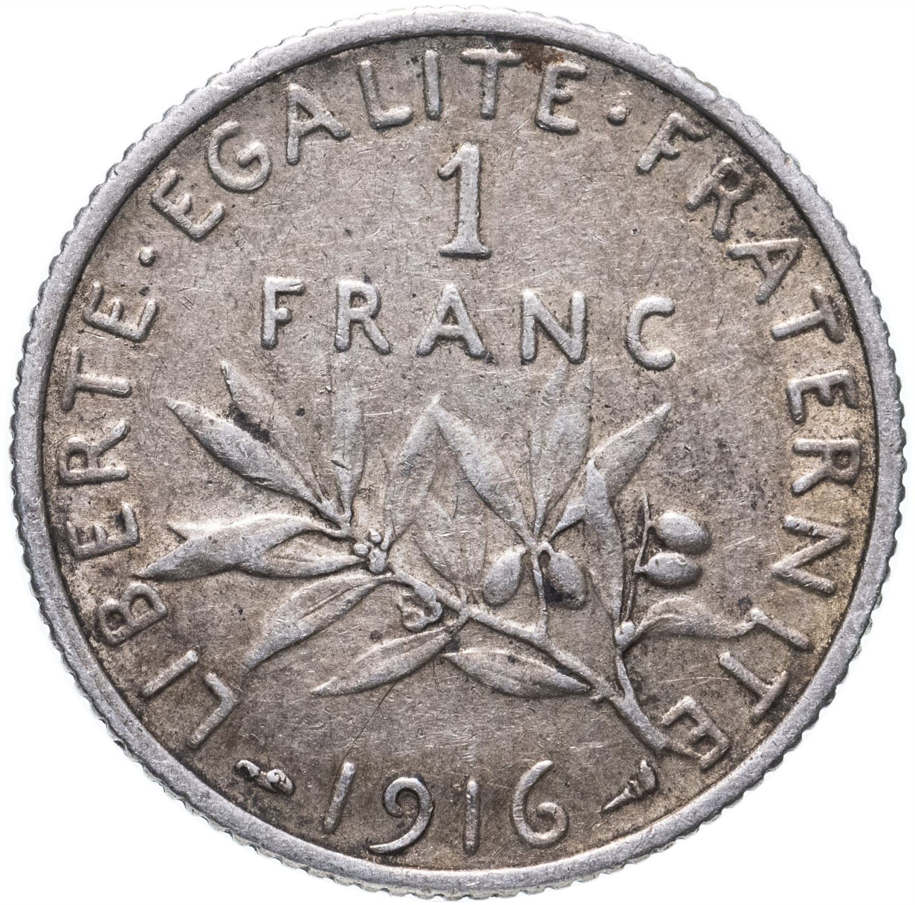 French Coin 1 Franc | KM844 | France | 1898 - 1920