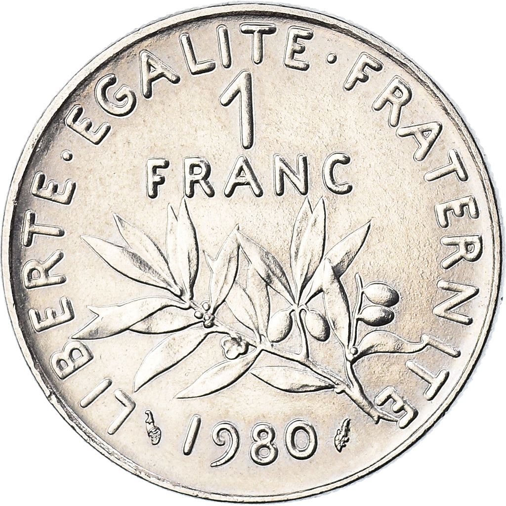 French Coin 1 Franc | Signature O. Roty | KM925.1 | France | 1959 - 2001