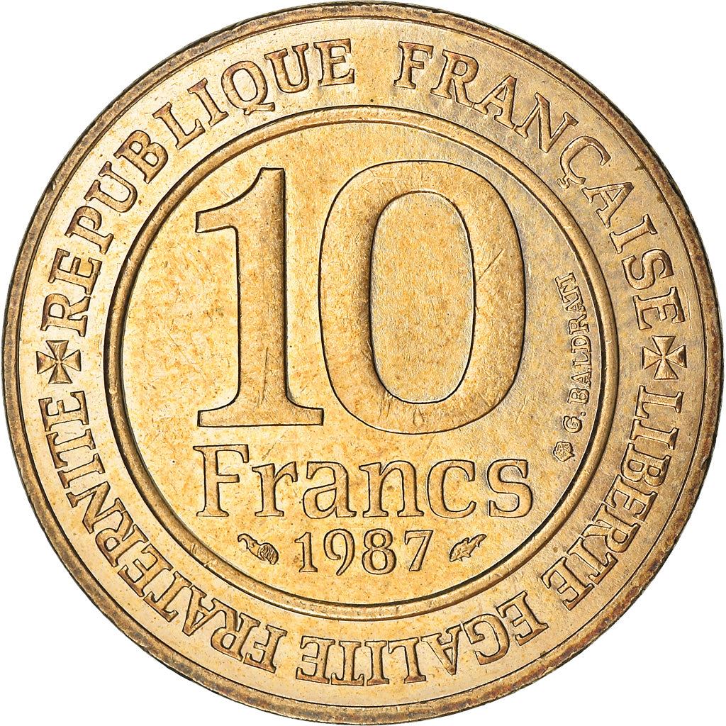 French Coin 10 Francs | Hugh Capet | KM961d | France | 1987