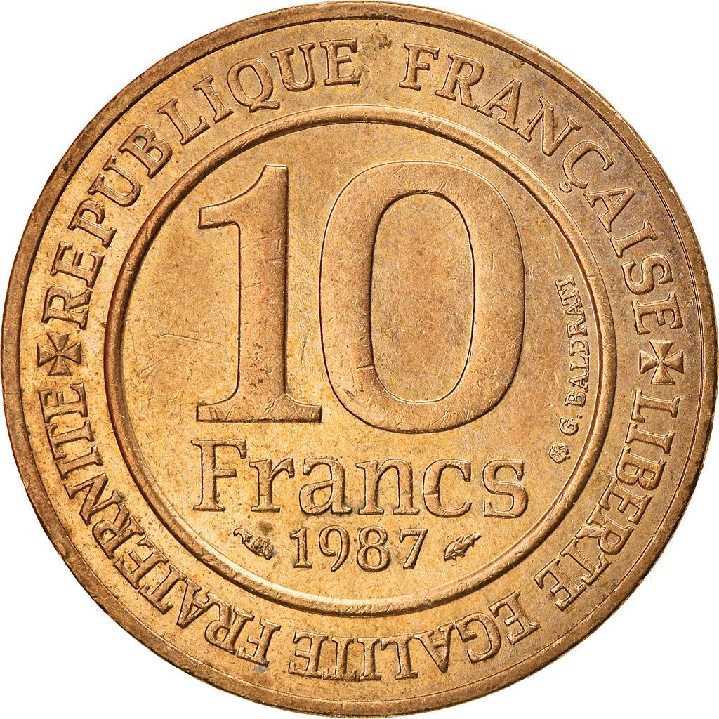 French Coin 10 Francs | Hugh Capet | KM961d | France | 1987