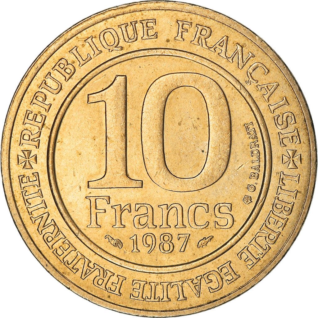 French Coin 10 Francs | Hugh Capet | KM961d | France | 1987