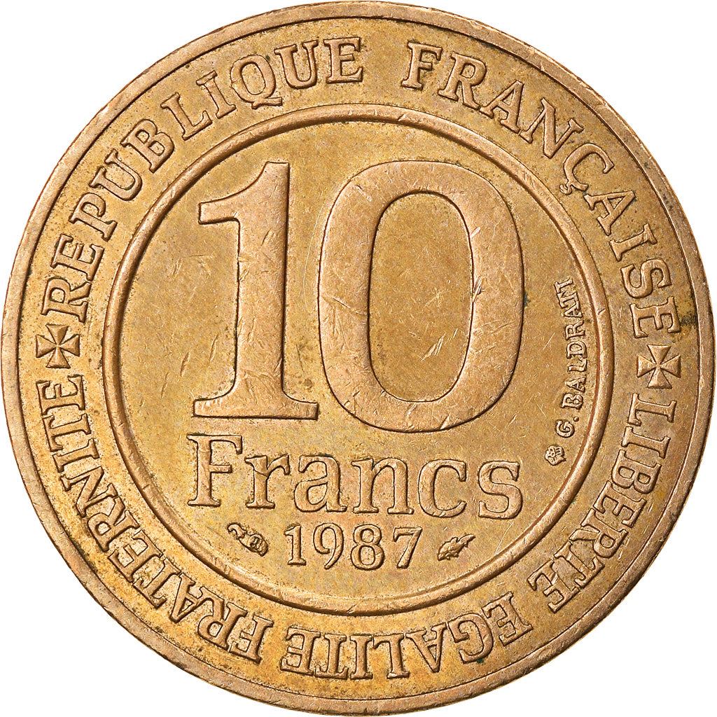 French Coin 10 Francs | Hugh Capet | KM961d | France | 1987