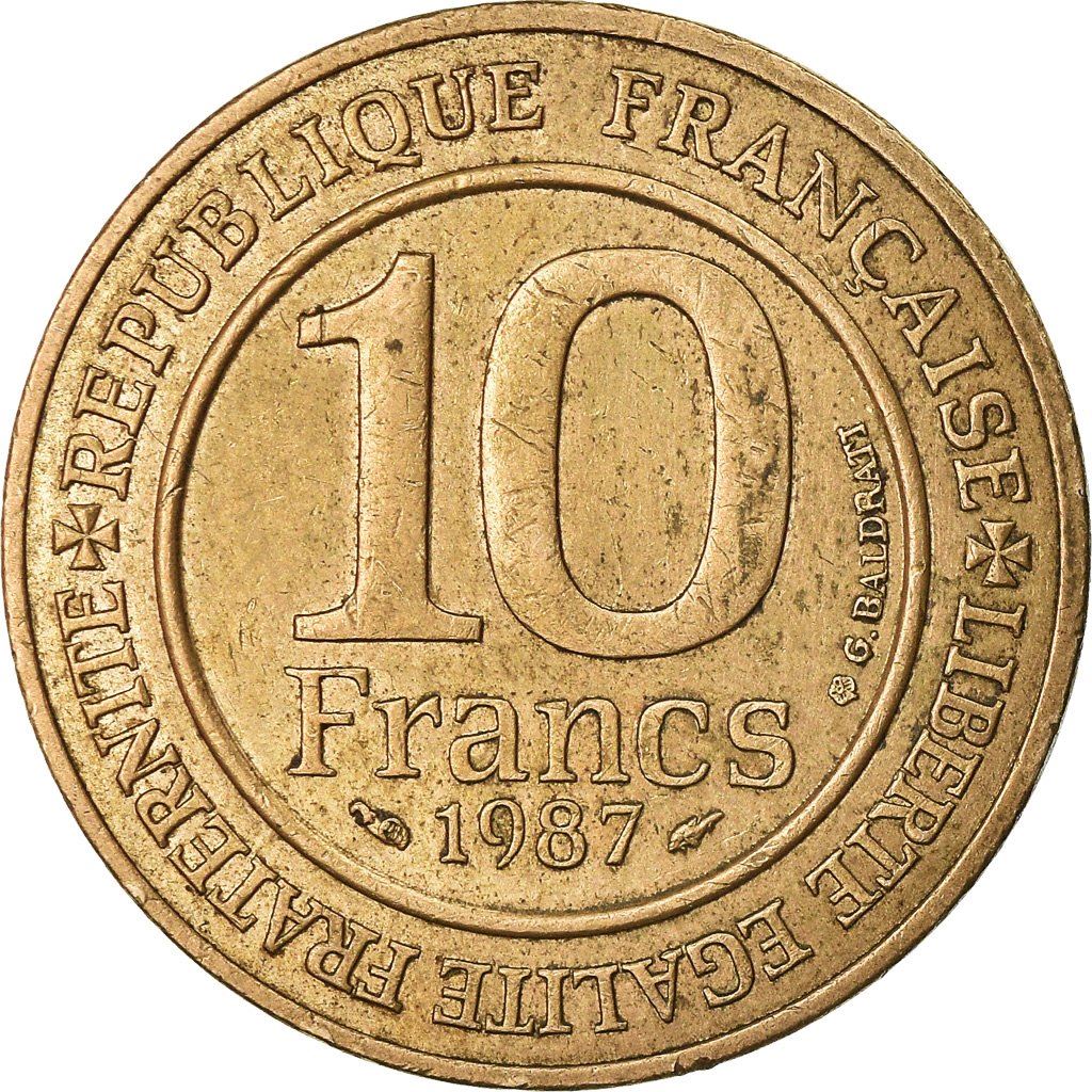 French Coin 10 Francs | Hugh Capet | KM961d | France | 1987