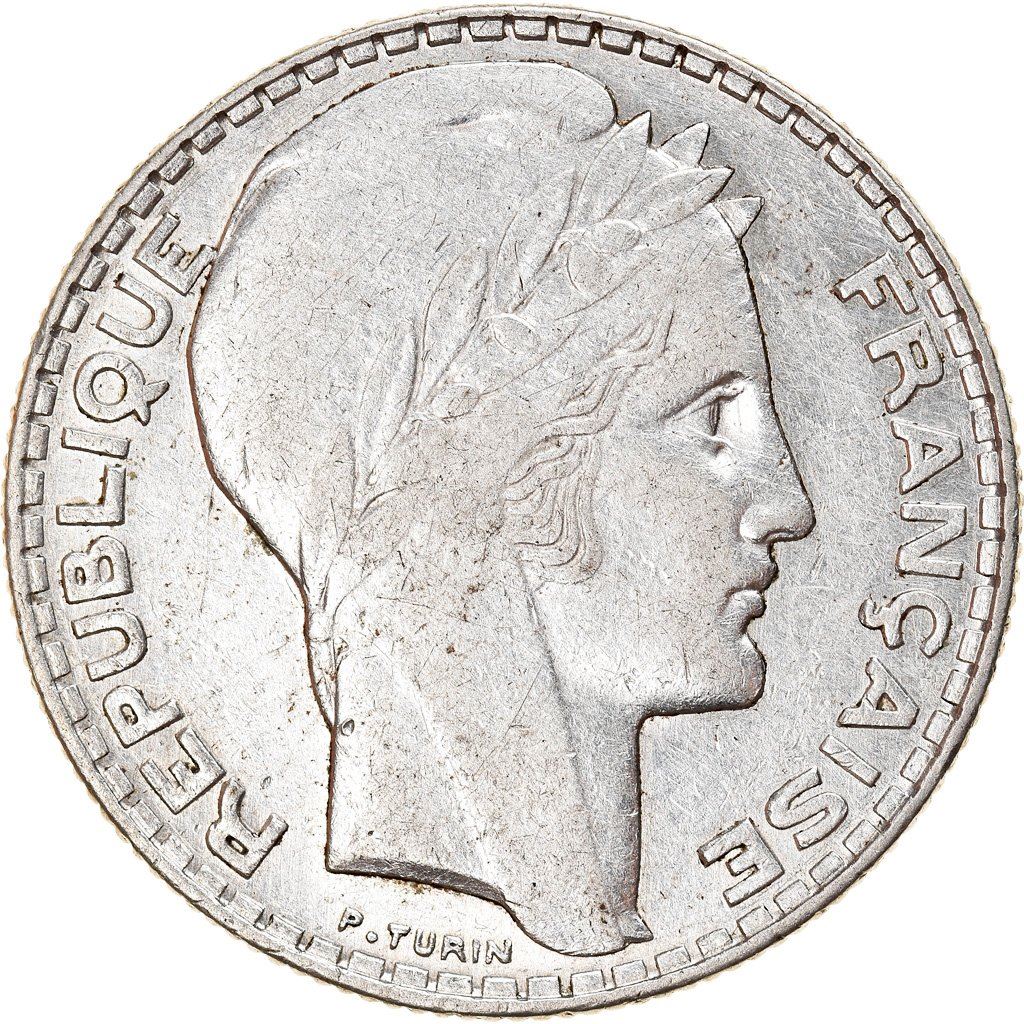 French Coin 10 Francs | KM878 | France | Silver | 1929 - 1939