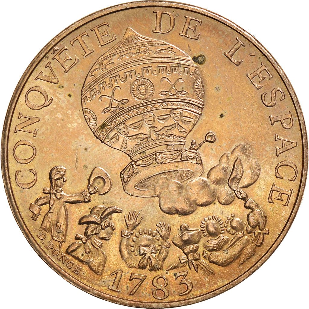 French Coin 10 Francs | Space Conquest | KM952 | France | 1983