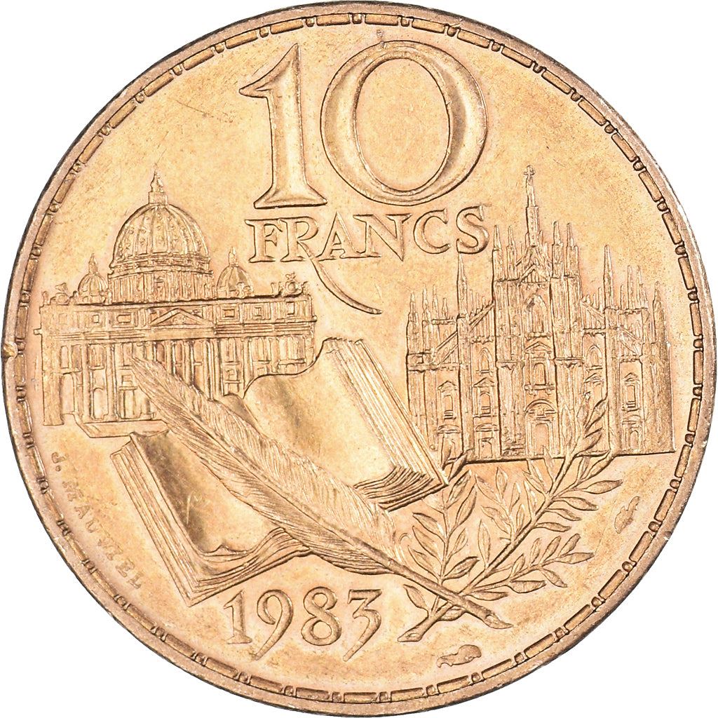 French Coin 10 Francs | Stendhal | KM953 | France | 1983