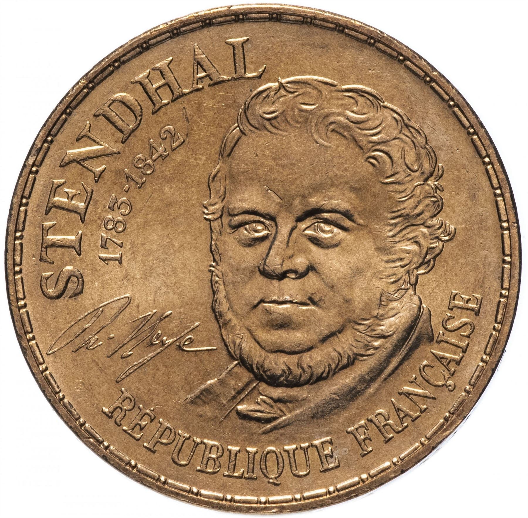 French Coin 10 Francs | Stendhal | KM953 | France | 1983