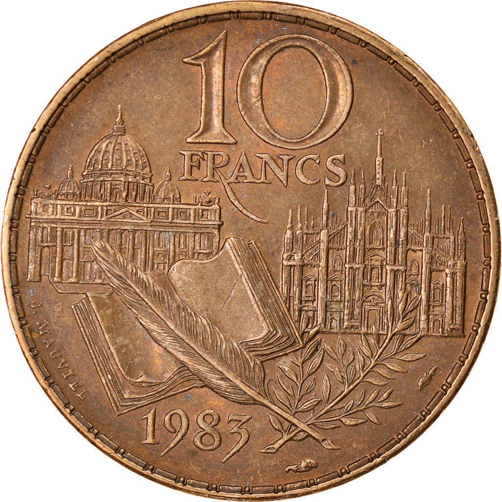 French Coin 10 Francs | Stendhal | KM953 | France | 1983