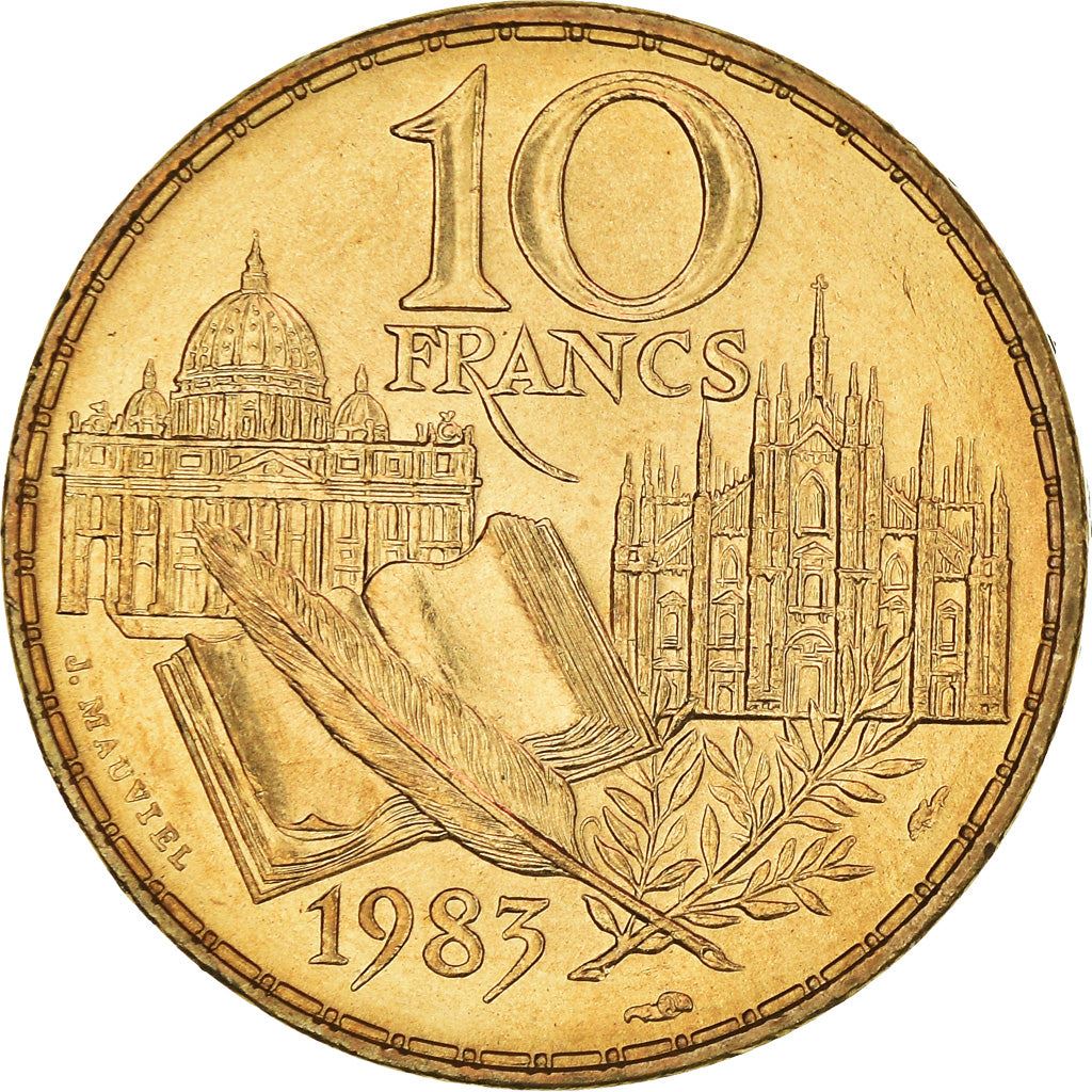 French Coin 10 Francs | Stendhal | KM953 | France | 1983