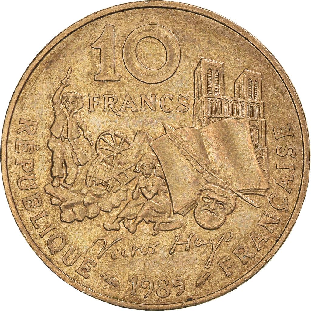 French Coin 10 Francs | Victor Hugo | KM956 | France | 1985