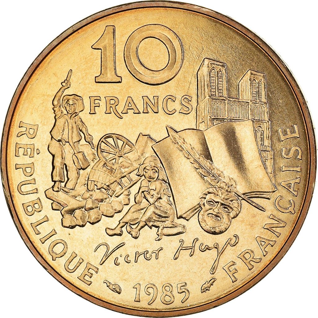 French Coin 10 Francs | Victor Hugo | KM956 | France | 1985