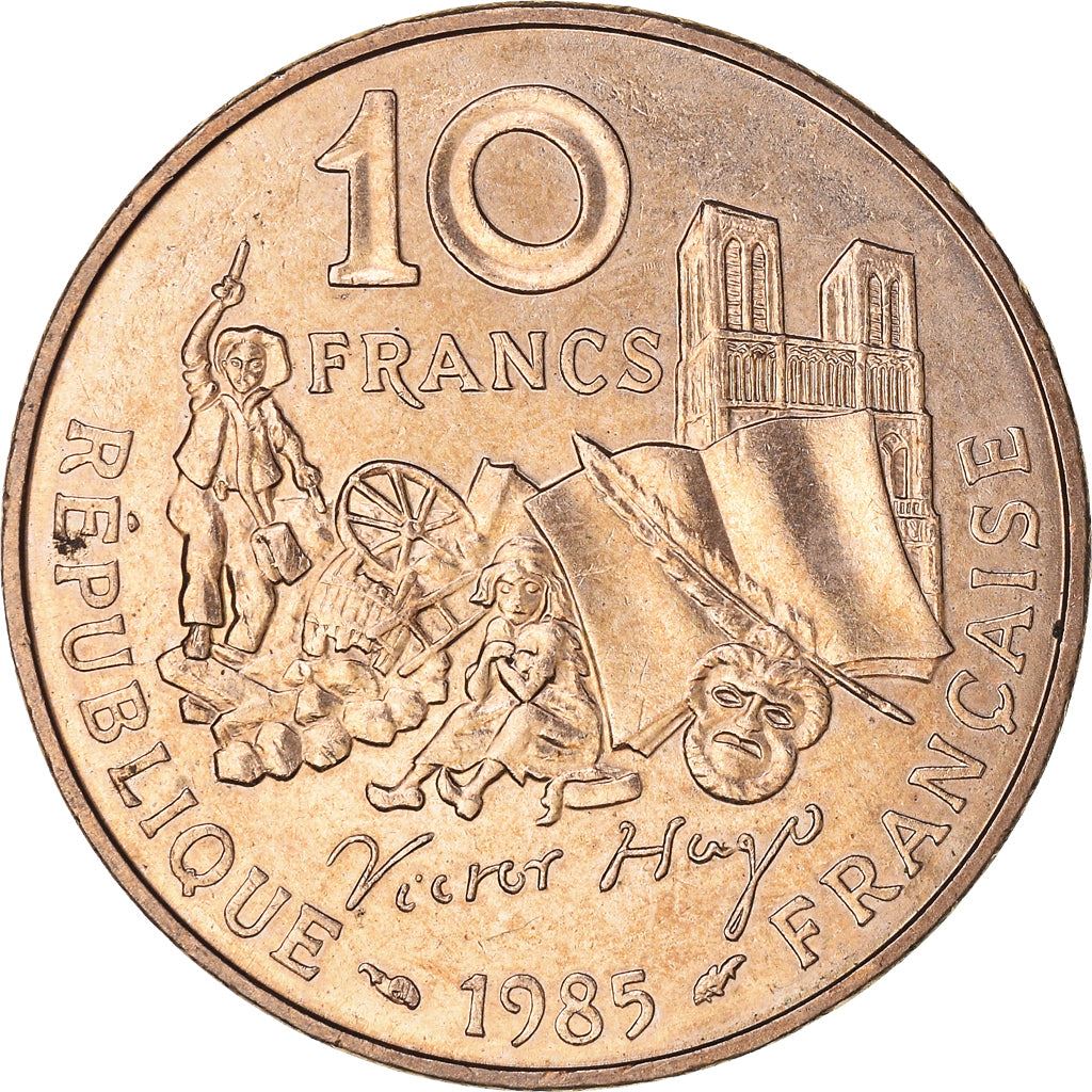 French Coin 10 Francs | Victor Hugo | KM956 | France | 1985