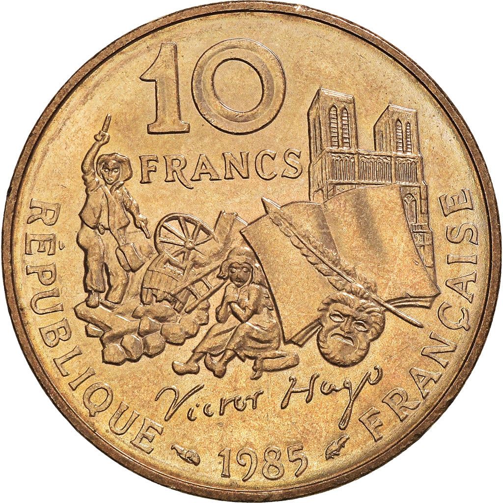 French Coin 10 Francs | Victor Hugo | KM956 | France | 1985