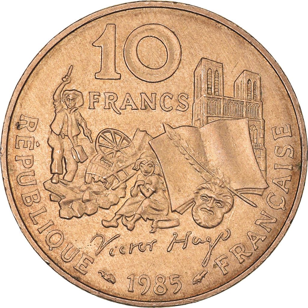 French Coin 10 Francs | Victor Hugo | KM956 | France | 1985