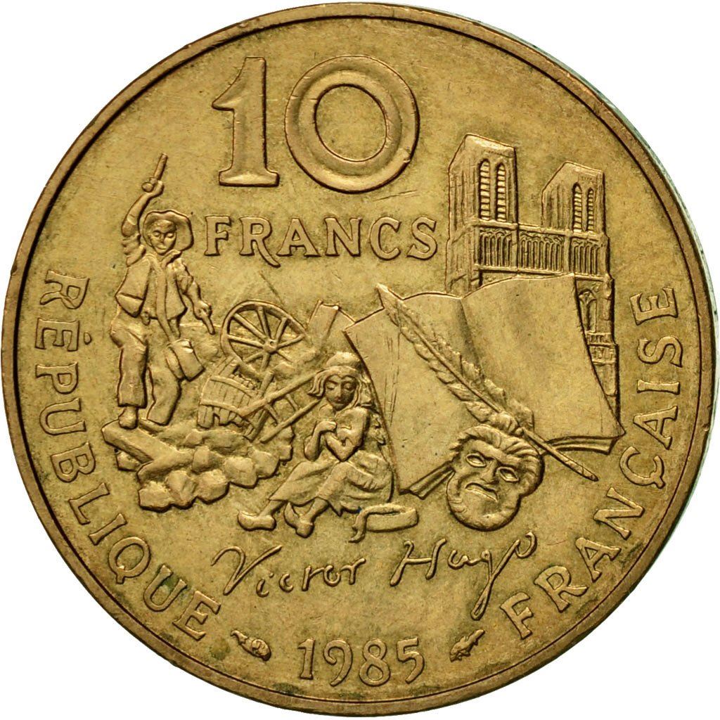 French Coin 10 Francs | Victor Hugo | KM956 | France | 1985