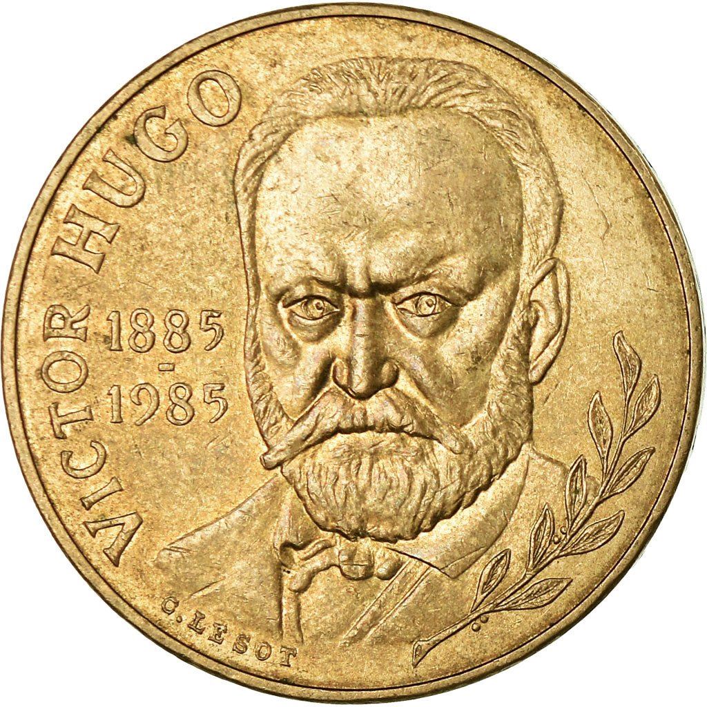 French Coin 10 Francs | Victor Hugo | KM956 | France | 1985