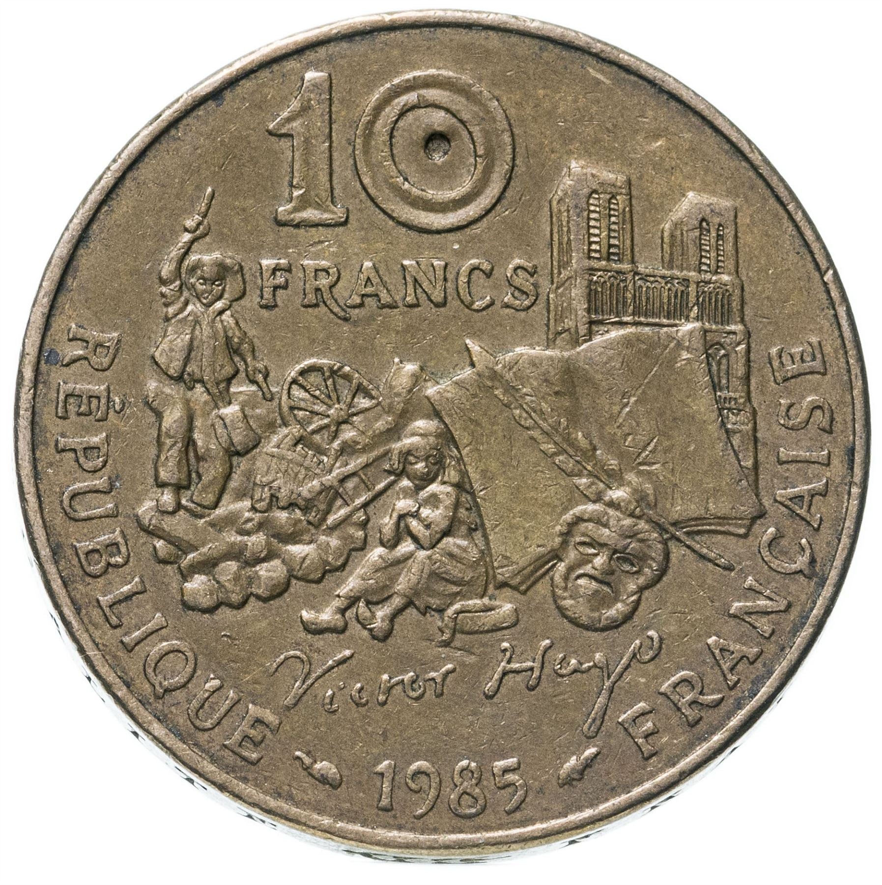 French Coin 10 Francs | Victor Hugo | KM956 | France | 1985