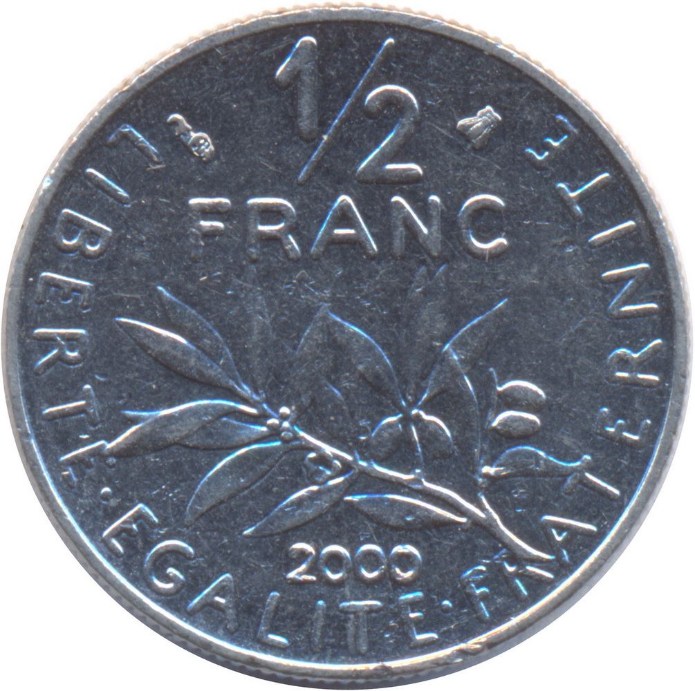 French Coin ½ Franc | signature O. Roty | KM931.1 | France | 1964 - 2001