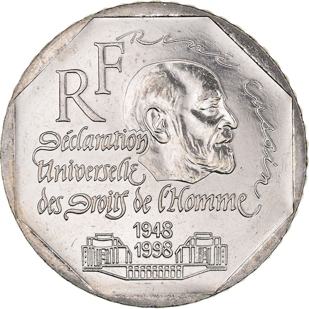 French Coin 2 Francs | Declaration of Human Rights | KM1213 | France | 1998