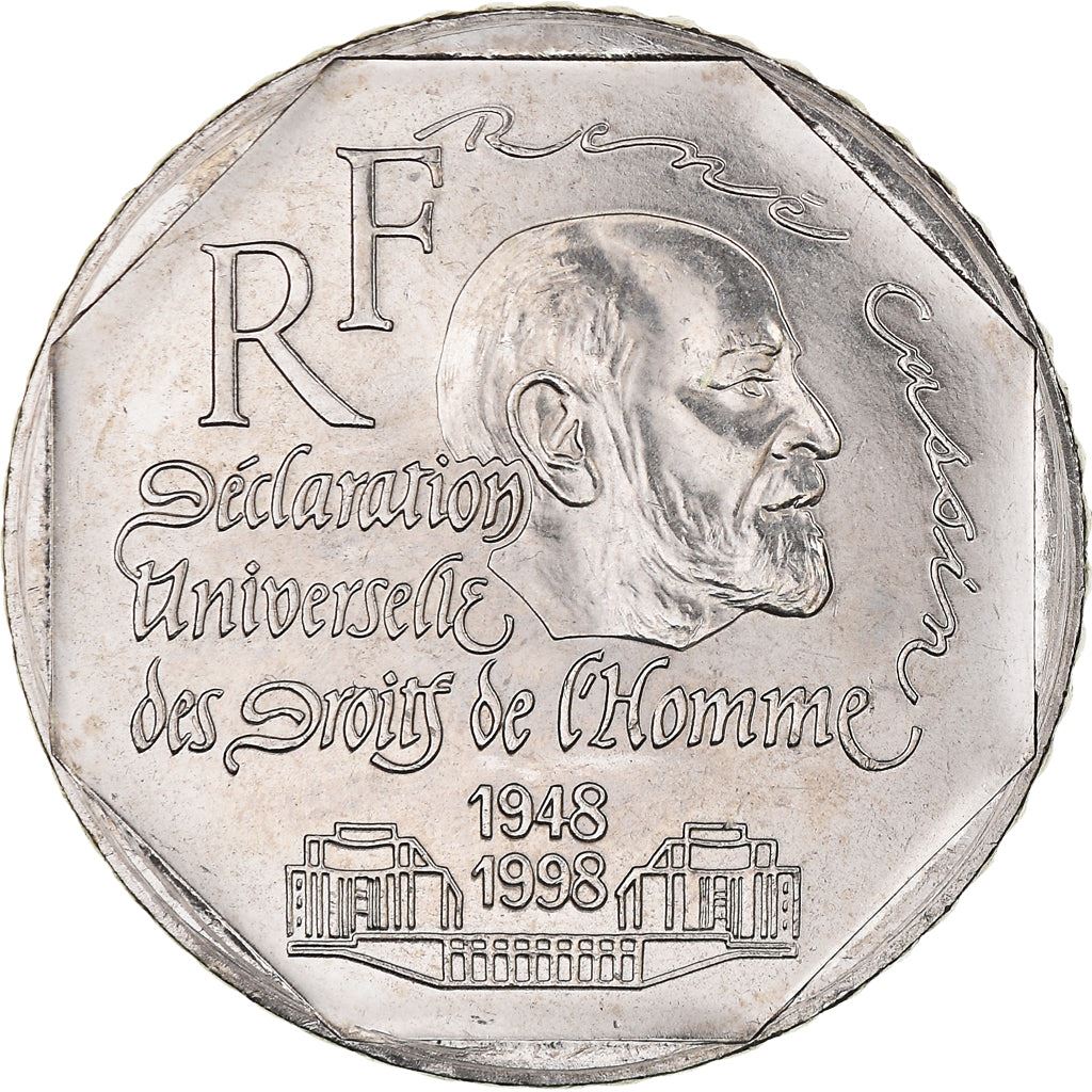 French Coin 2 Francs | Declaration of Human Rights | KM1213 | France | 1998