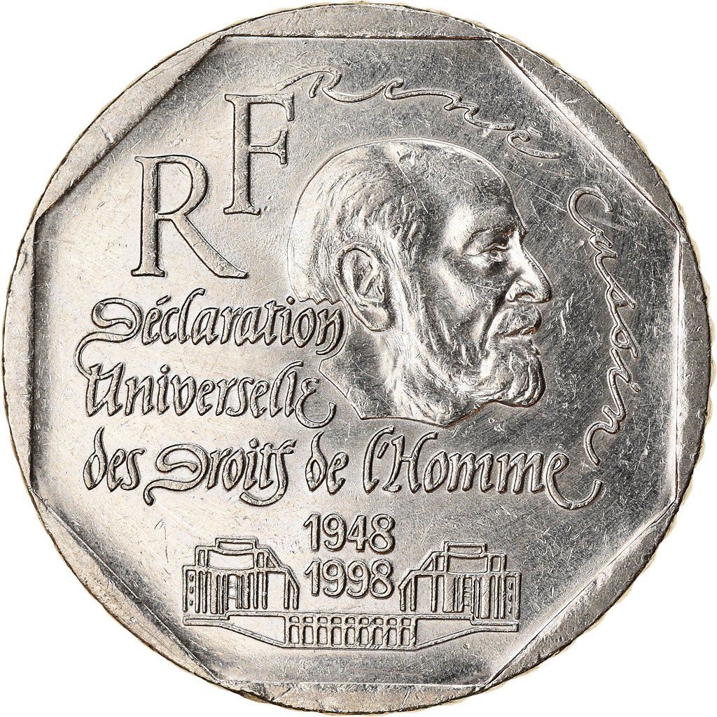 French Coin 2 Francs | Declaration of Human Rights | KM1213 | France | 1998