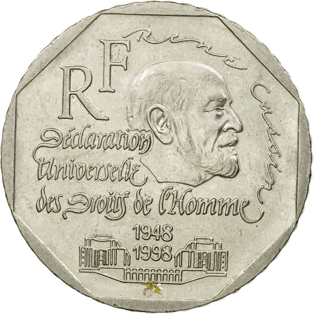 French Coin 2 Francs | Declaration of Human Rights | KM1213 | France | 1998