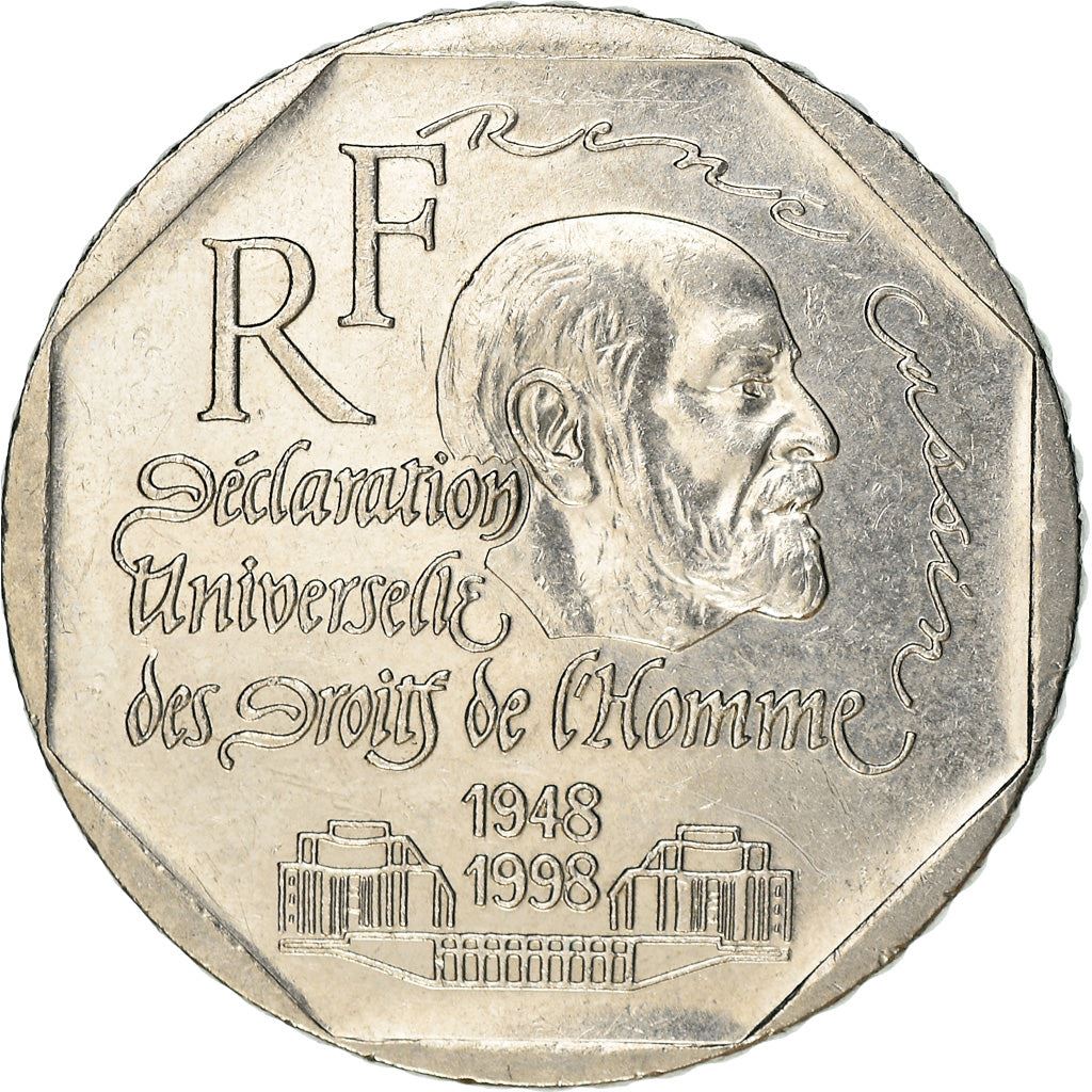 French Coin 2 Francs | Declaration of Human Rights | KM1213 | France | 1998