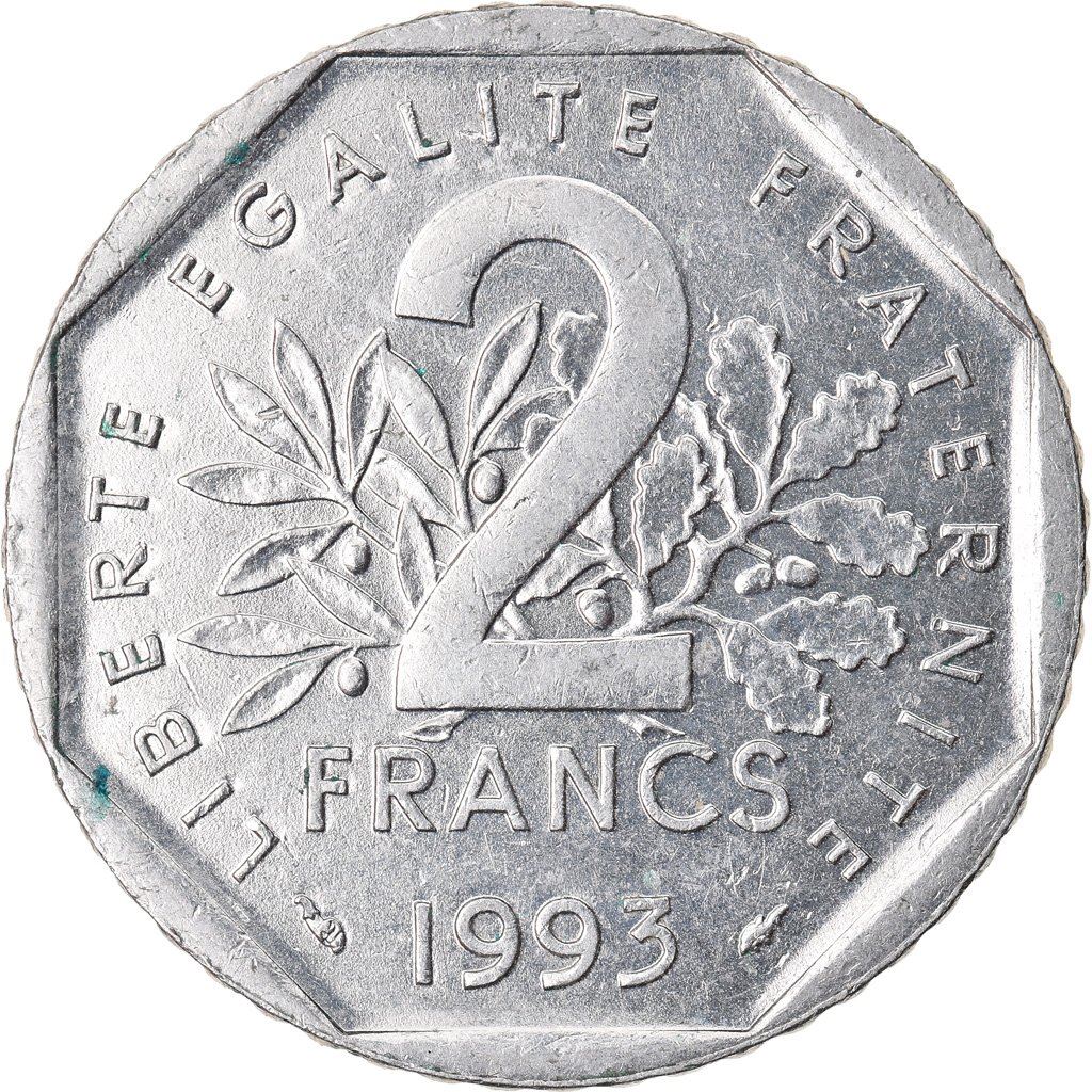 French Coin 2 Francs | Jean Moulin | KM1062 | France | 1993