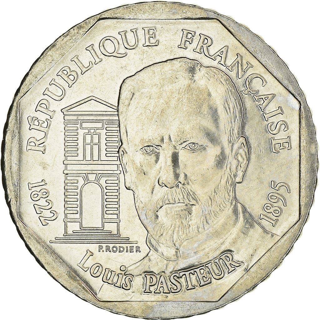 French Coin 2 Francs | Louis Pasteur | KM1119 | France | 1995