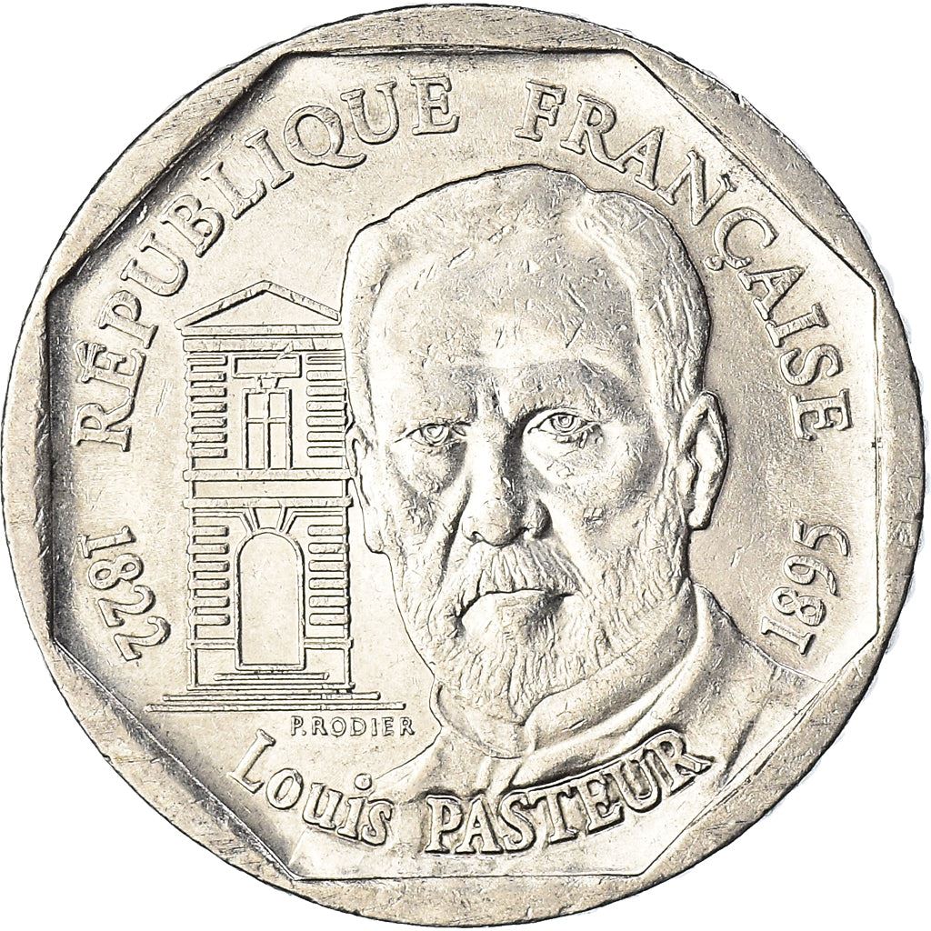 French Coin 2 Francs | Louis Pasteur | KM1119 | France | 1995