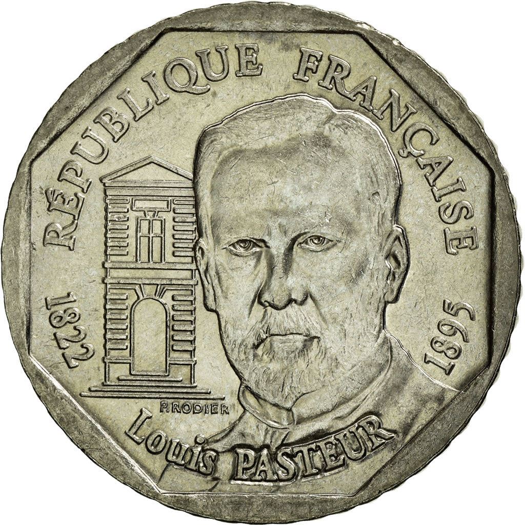 French Coin 2 Francs | Louis Pasteur | KM1119 | France | 1995