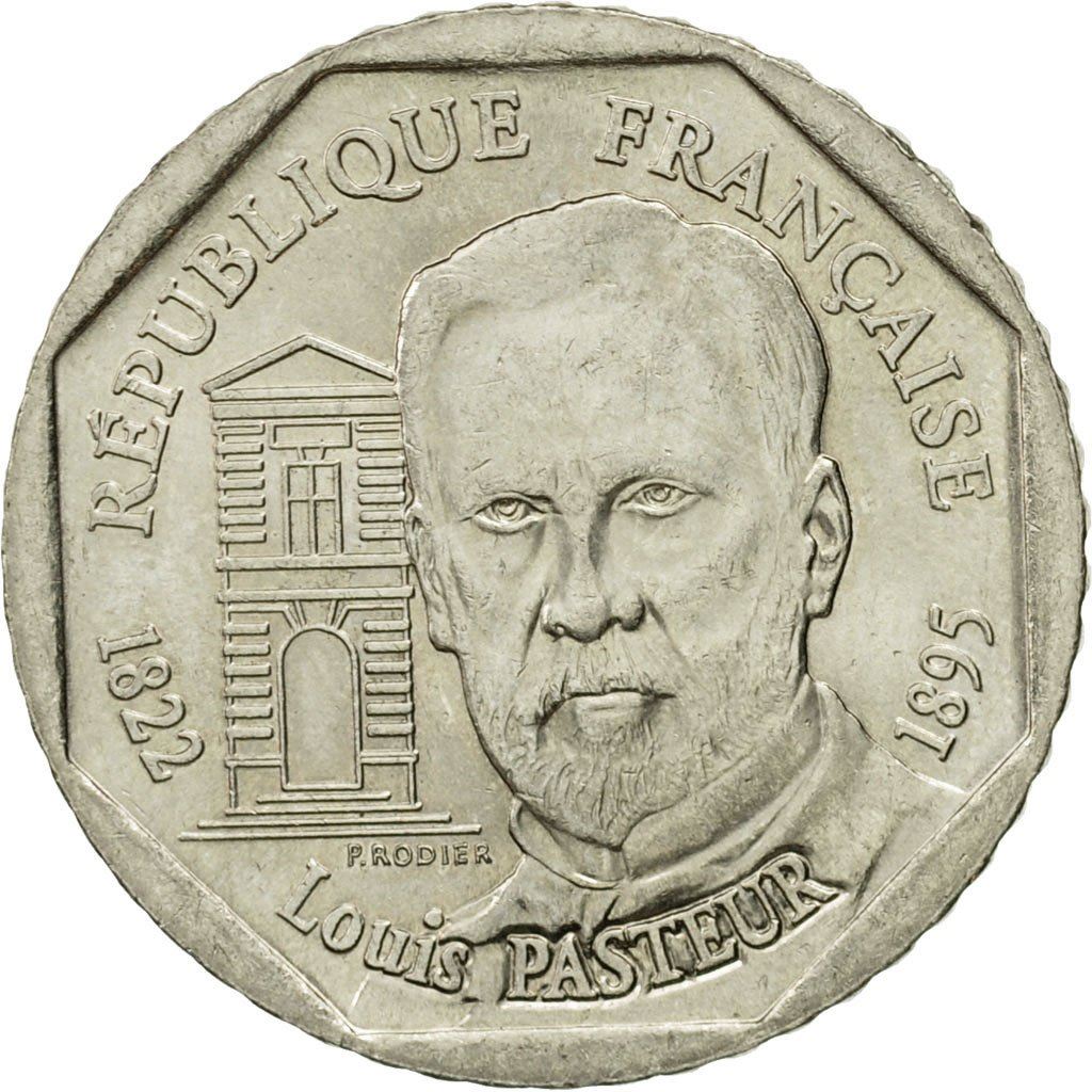 French Coin 2 Francs | Louis Pasteur | KM1119 | France | 1995