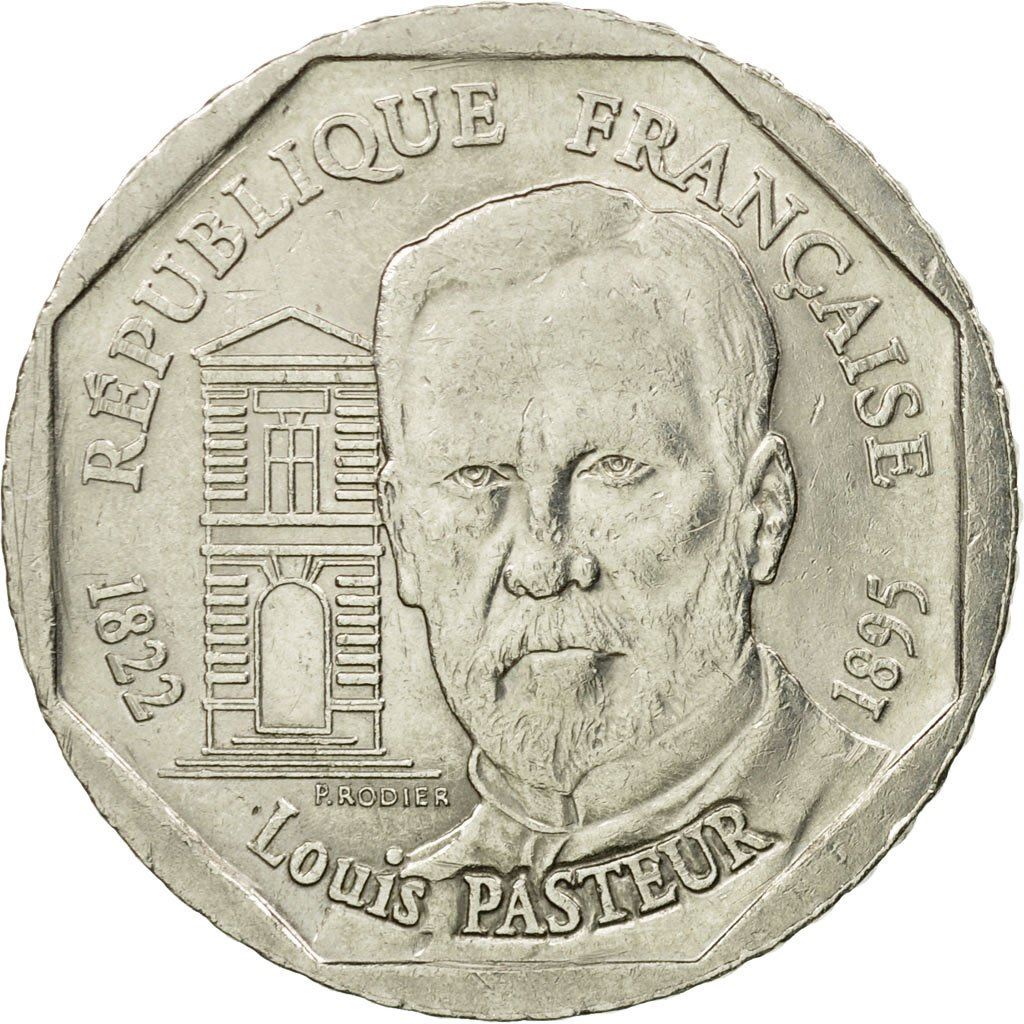 French Coin 2 Francs | Louis Pasteur | KM1119 | France | 1995