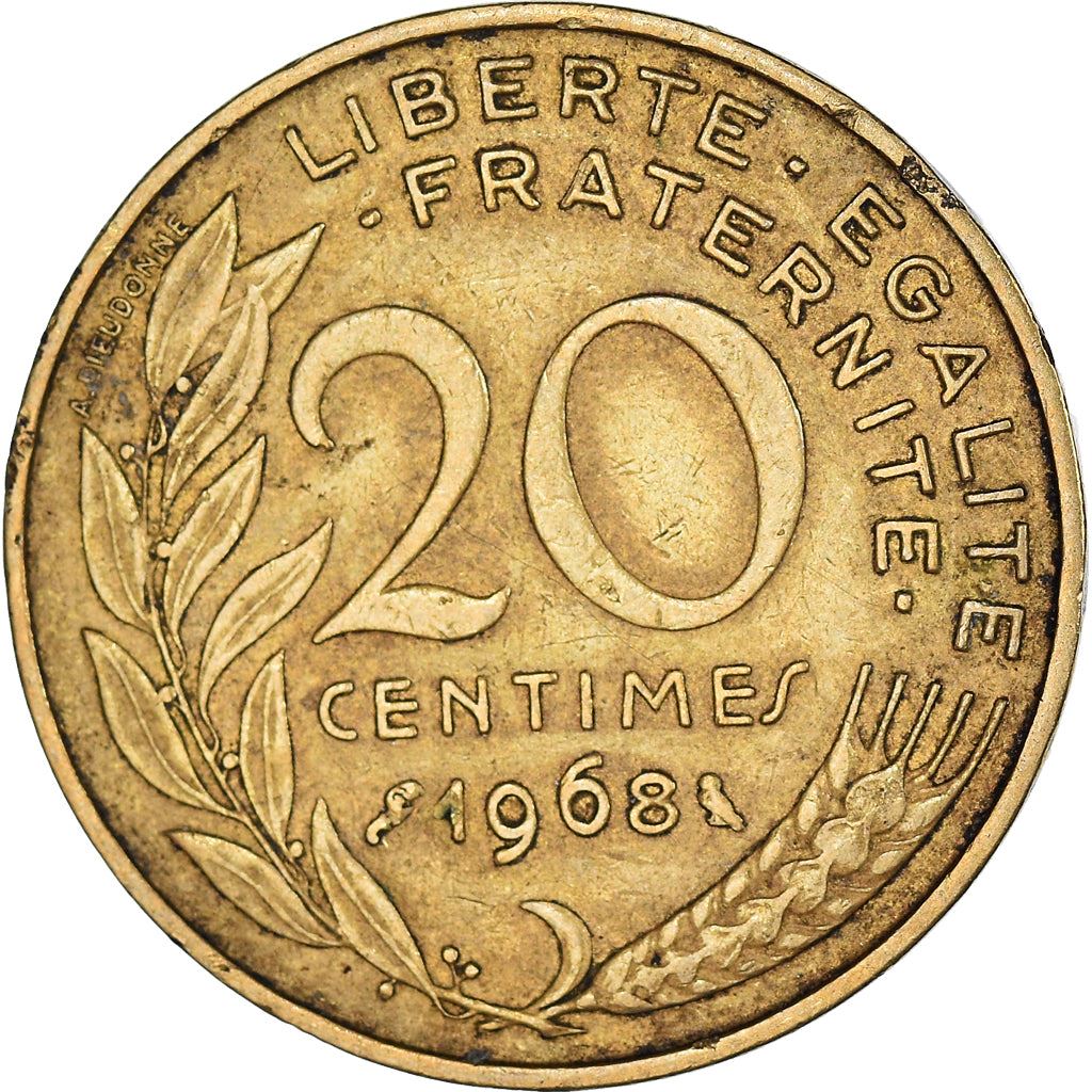 French Coin 20 Centimes | KM930 | France | 1962 - 2001