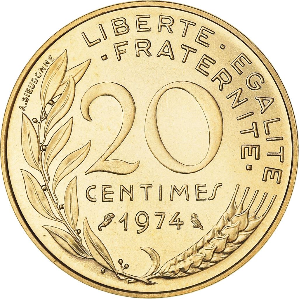 French Coin 20 Centimes | KM930 | France | 1962 - 2001