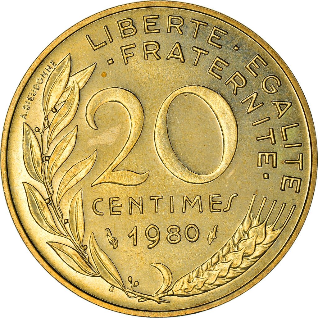 French Coin 20 Centimes | KM930 | France | 1962 - 2001