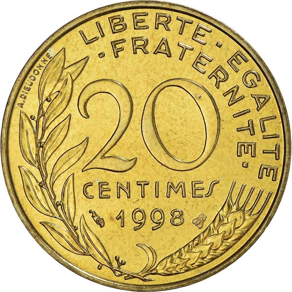 French Coin 20 Centimes | KM930 | France | 1962 - 2001