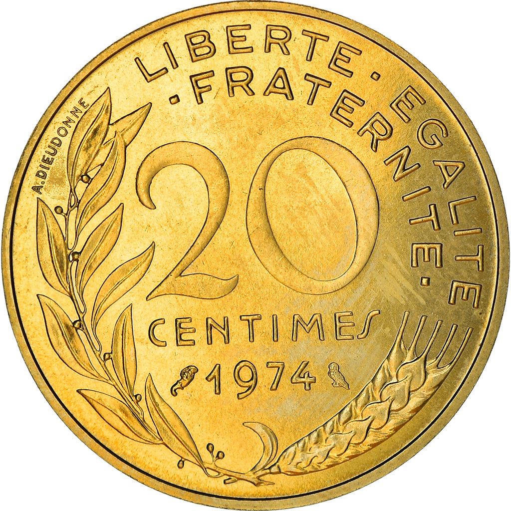 French Coin 20 Centimes | KM930 | France | 1962 - 2001