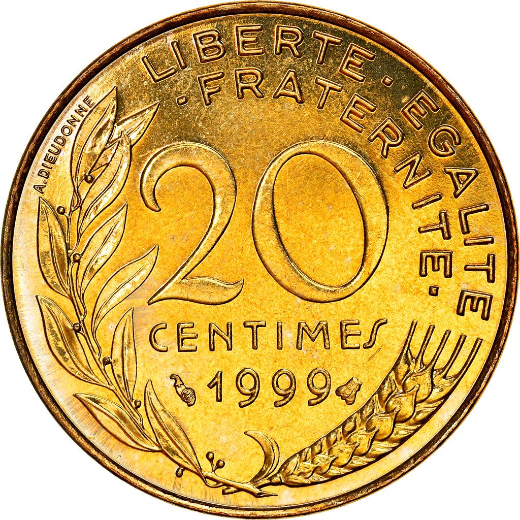 French Coin 20 Centimes | KM930 | France | 1962 - 2001