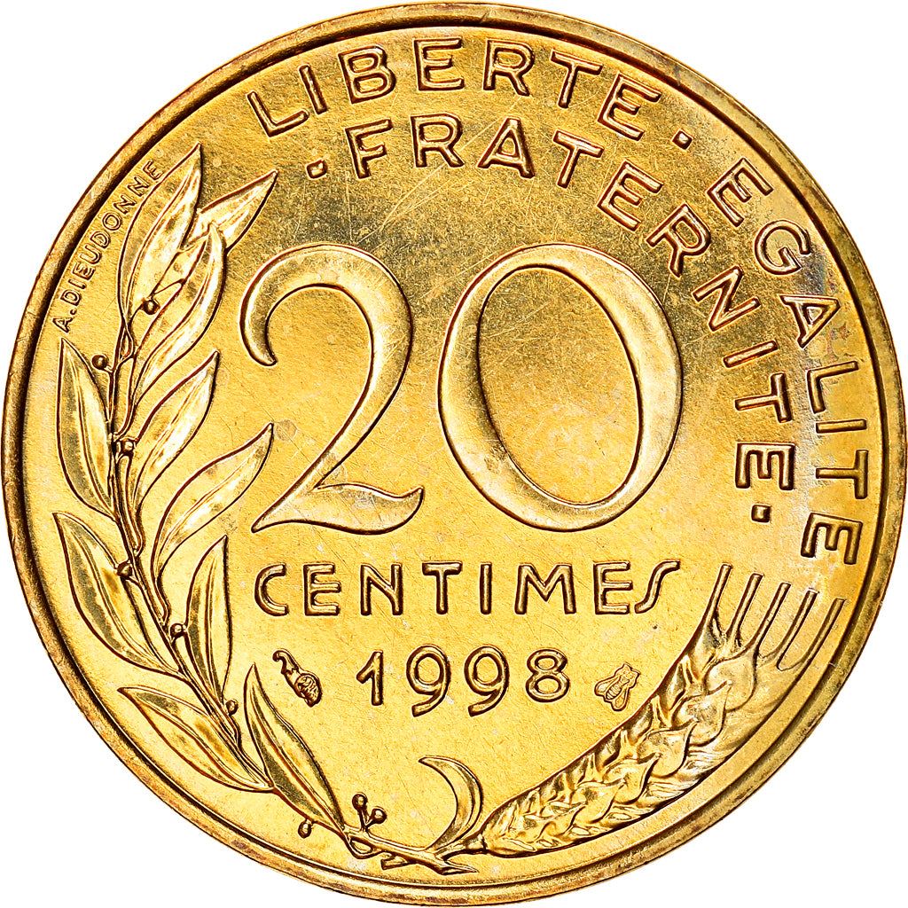 French Coin 20 Centimes | KM930 | France | 1962 - 2001