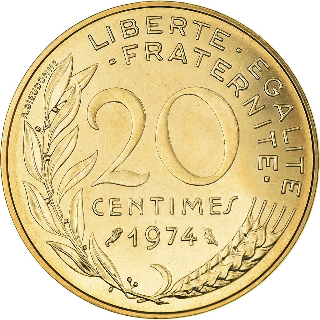 French Coin 20 Centimes | KM930 | France | 1962 - 2001