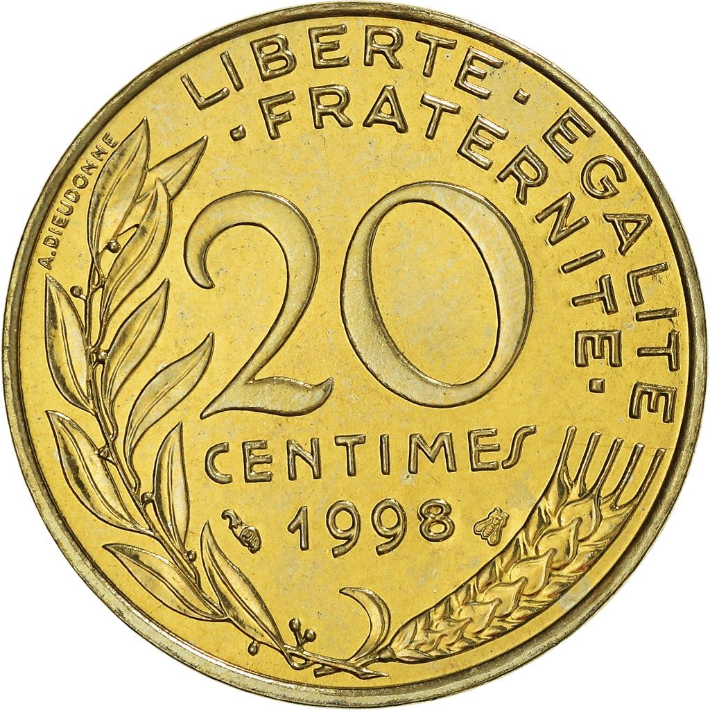 French Coin 20 Centimes | KM930 | France | 1962 - 2001