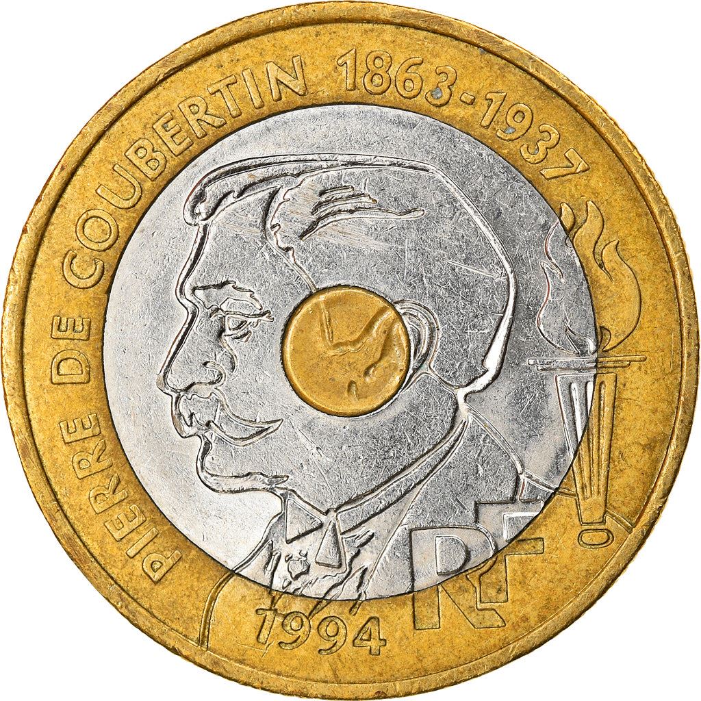 French Coin 20 Francs | Pierre de Coubertin | KM1036 | France | 1994