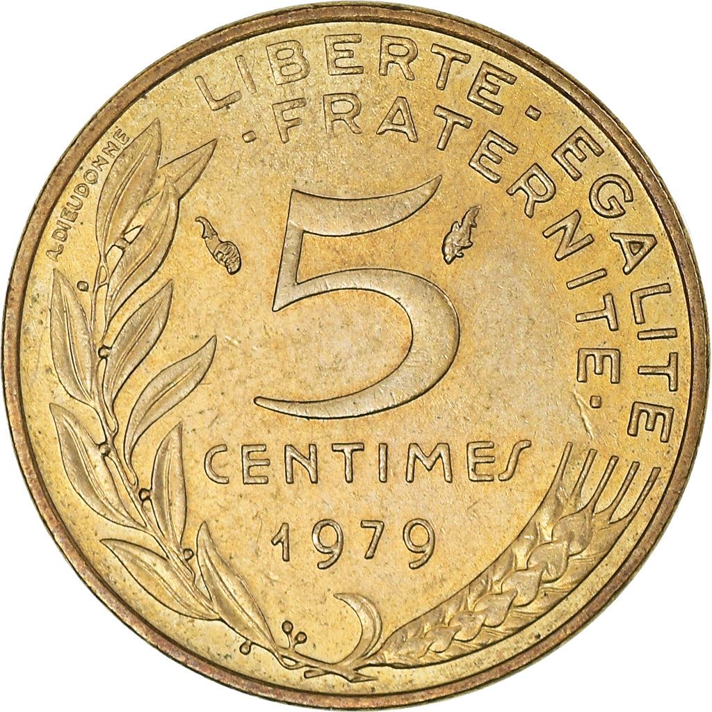 French Coin 5 Centimes | KM933 | France | 1966 - 2001