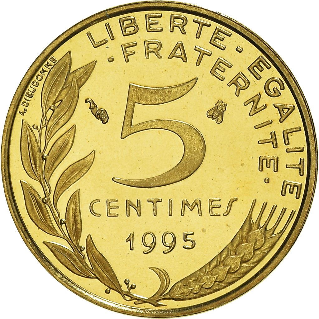 French Coin 5 Centimes | KM933 | France | 1966 - 2001